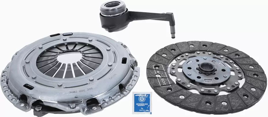 Kit de embrague Volkswagen y Audi Vento placa, disco y actuador hidráulico — SACHS