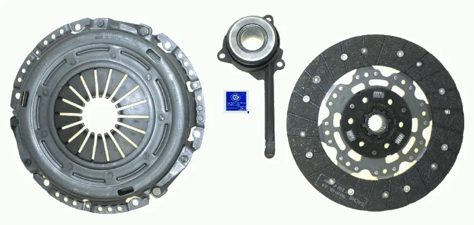 Kit de embrague Volkswagen y Audi Bora 1.8 placa, disco y actuador hidráulico — SACHS